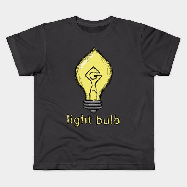 Light Bulb Kids T-Shirt by MandrakeCC